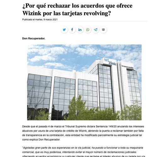 Sentencias Contra Wizink Por Usura De A