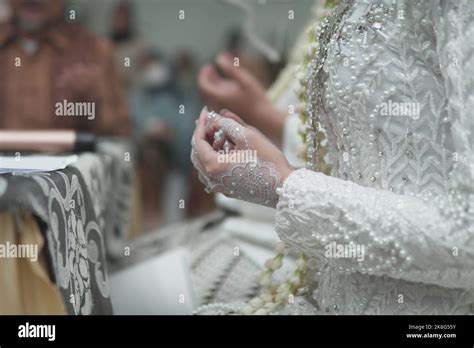 Jakarta Indonesia October 9th 2022 Akad Nikah Also Known As Marriage Moment And Ceremony