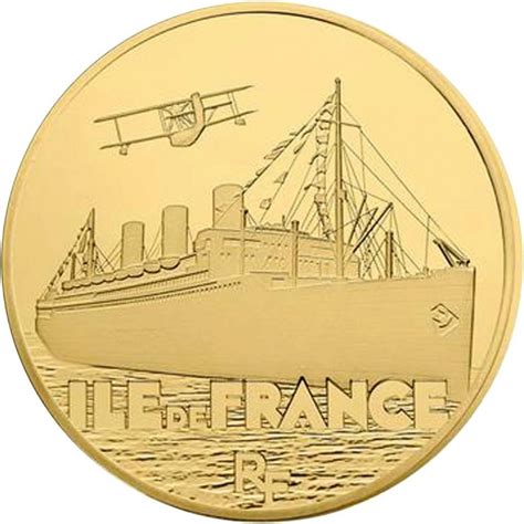 France 50 Euro Gold Coin Great French Ships Ile De France 2016
