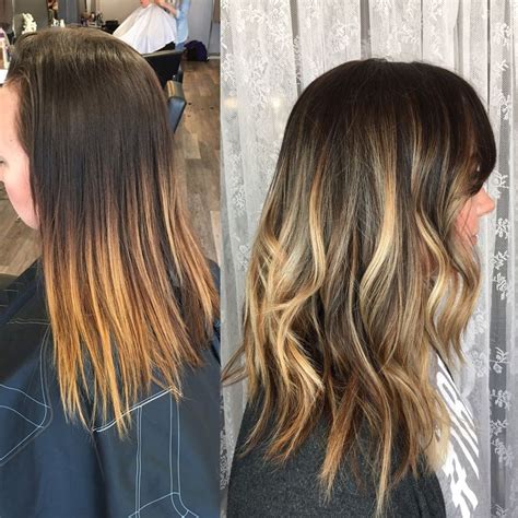 Before And After Balayage Done By Shannon At Wildflower Salon Shop In Toledo Oh