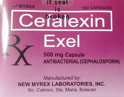 Exel Cefalexin Mg Capsule S Jn Carlo Pharmaceuticals