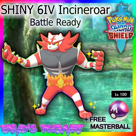 Guarantee Pay Secure 6IV Ultra Shiny Incineroar Pokemon Sword And