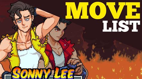 Sonny Lee Move List Free DLC Character Double Dragon Gaiden Rise