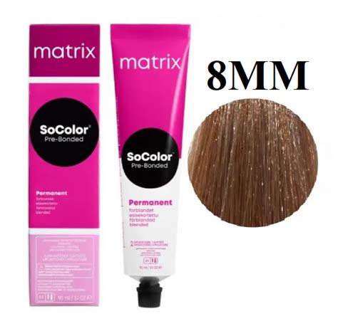 Стойкая крем краска Matrix Socolor Beauty 8mМ Светлый блондин мокко