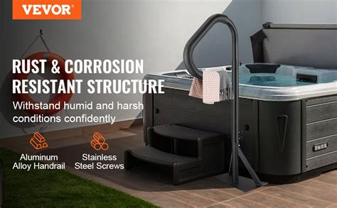 Vevor Hot Tub Handrail Rotatable Spa Side Handrail With