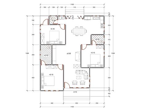 Detail Notasi Symbol Pintu Jendela Pada Gambar Denah Autocad Koleksi ...