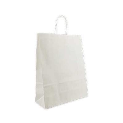 Bolsa Papel Celulosa Blanca Asa Rigida X X Cm Blanco