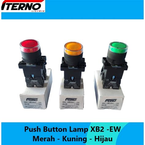 Jual Push Button Lamp Led Mm Xb Ew Nc Merah Iterno Shopee