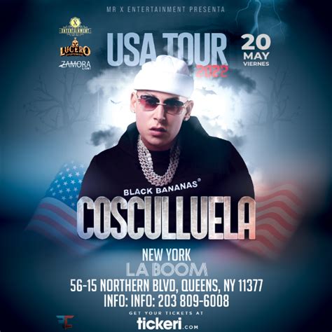 Cosculluela En La Boom New York Usa Tour 2022 Tickeri Concert