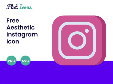 Free Instagram Aesthetic Icon - Flat Icons