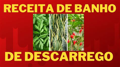 Receita De Banho De Descarrego Youtube