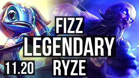 FIZZ Vs RYZE MID DEFEAT 2 0M Mastery Legendary 800 Games 11 3