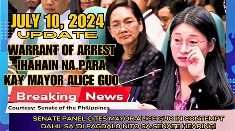 Inisyuhan Ng Warrant Senate Panel Maghahain Ng Warrant Of Arrest Para