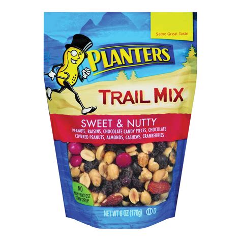 Planters 451995 Trail Mix Nutty Sweet Flavor 6 Oz Bag