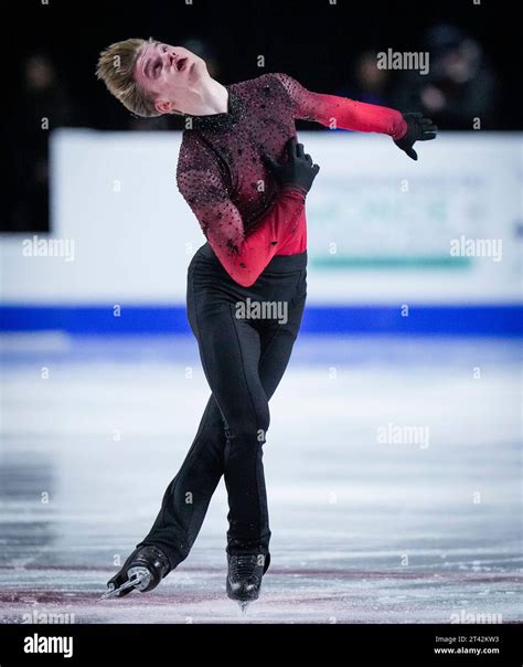 Vancouver Canada 27th Oct 2023 Conrad Orzel Of Canada Skates During