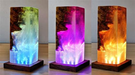 How To Make Galaxy Resin Lamp Diy Epoxy Resin Art Tutorial Youtube