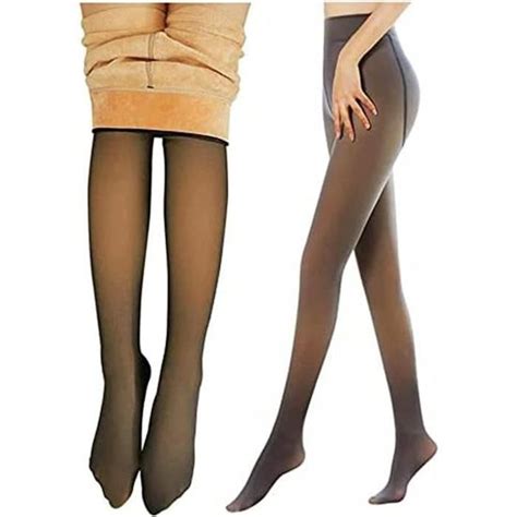 Collant Femme Collant Polaire Effet Transparent Jambes Minceur Parfait