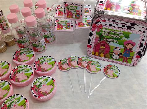 Kit Festa Personalizado Fazendinha Rosa Itens R Em