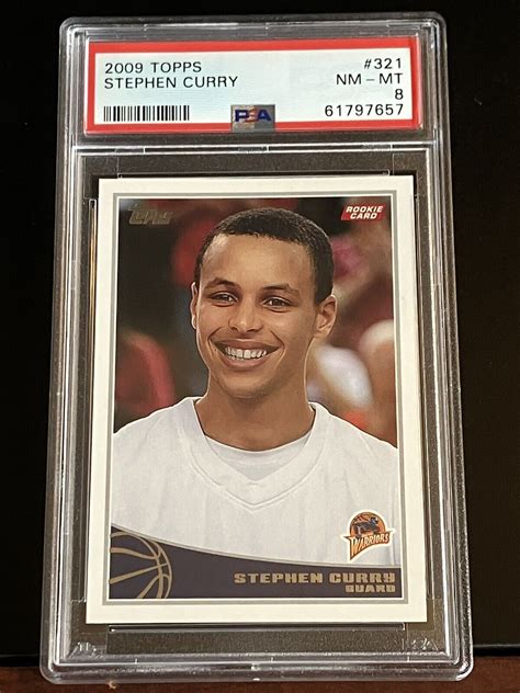 Topps Stephen Curry Rc Rookie Psa Warriors Near Mint