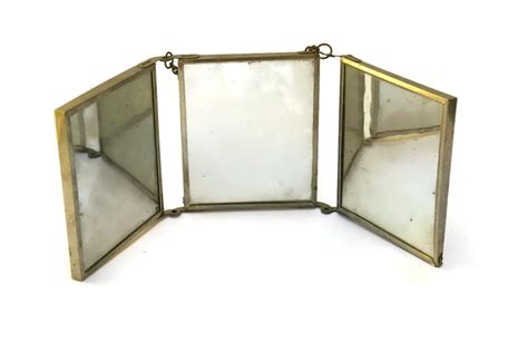 Folding Travel Mirror Antique Tri Fold Vanity Mirror French Boudoir