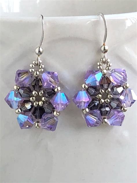 Don de boucles doreilles pendantes étoile en cristal violet Etsy