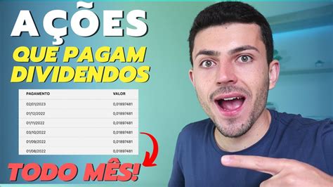 3 AÇÕES QUE PAGAM DIVIDENDOS TODO MÊS EM 2022 VALE A PENA YouTube