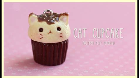 Cat Cupcake Tutorial Kawaii Polymer Clay Jewelry Youtube