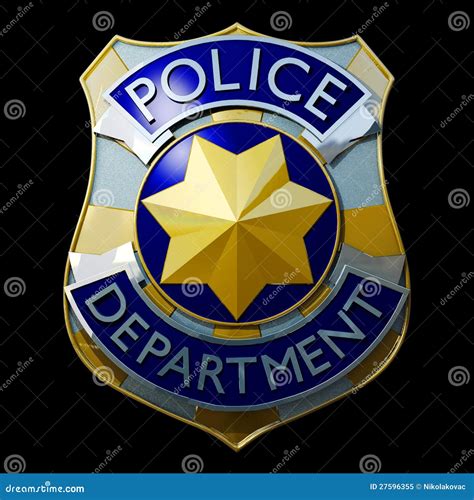 Police Badge Icon In Flat Style Isolated On White Background Police