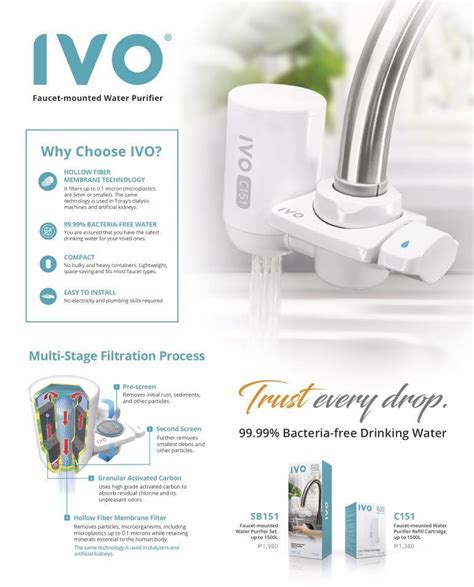 IVO water purifier, Furniture & Home Living, Home Improvement ...