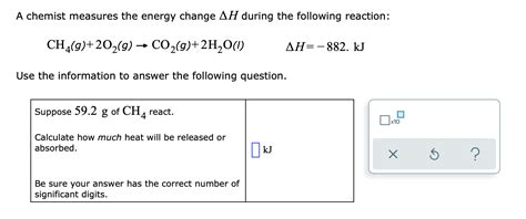 Solved A Chemist Measures The Energy Change Ah During The Chegg