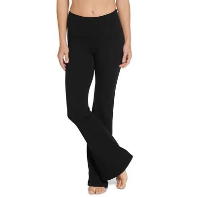 Jockey Women S Cotton Stretch Slim Yoga Flare Pant S Black Target