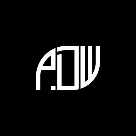 Pdw Letter Logo Design On Black Backgroundpdw Creative Initials Letter