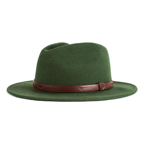 Chapeau Fedora Messer Feutre Laine Vert Brixton Reference 1818