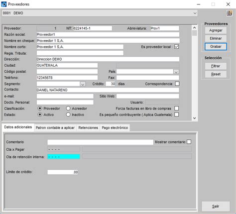 Ficha Proveedores M Dulo De Pagos
