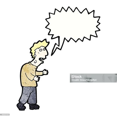 Angry Man Trying To Make His Point Stock Illustration Download Image