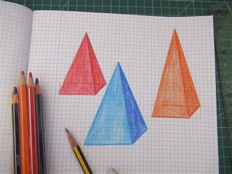 COMO DIBUJAR PIRÁMIDES POLIEDROS PIRAMIDALES DRAW PYRAMIDS PYRAMID