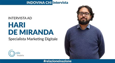 Intervista Ad Hari De Miranda CdO Insubria