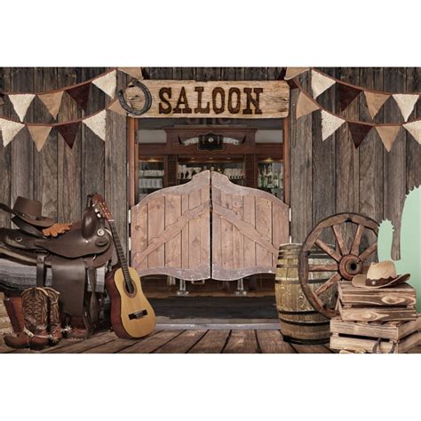 Western Cowboy Photography Backdrop Wild West Rustic Farm Barn Wood