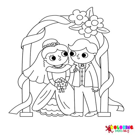 Pages Colorier De Mariage Coloringpagesonly