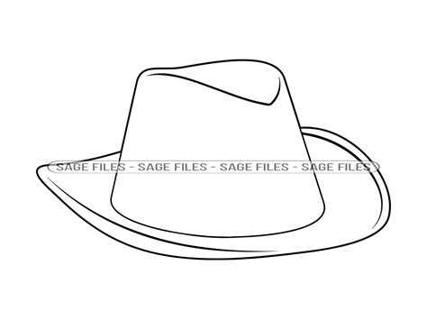 Cowboy Hat Outline SVG Cowboy Hat Svg Rancher Western - Etsy Hong Kong