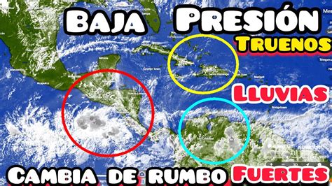 Baja presión cambia de rumbo con lluvias fuertes y posibles