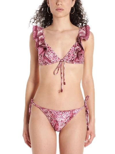 Zimmermann Amari Frill Tie Bikini Modesens