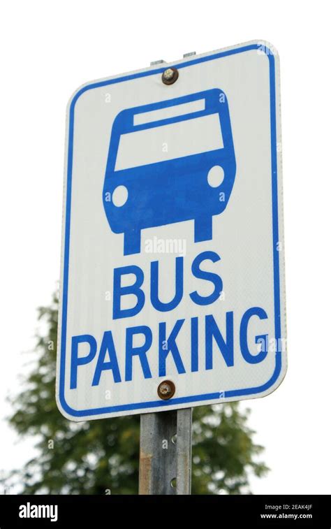 Bus Parking Sign Stock Photo - Alamy