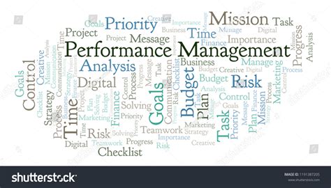 Performance Management Word Cloud Made Text Stock Illustration