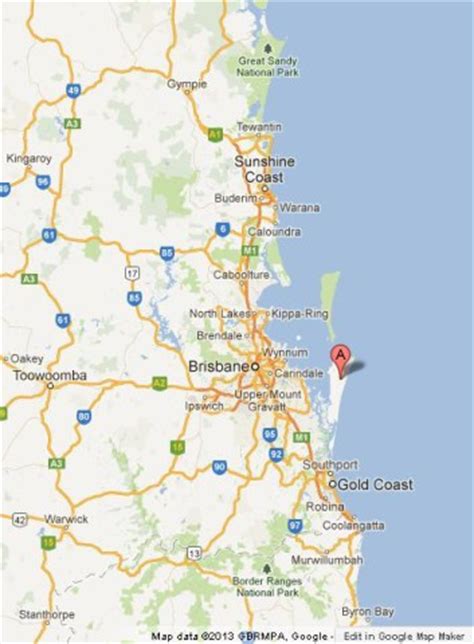 North Stradbroke Island on Australia Map