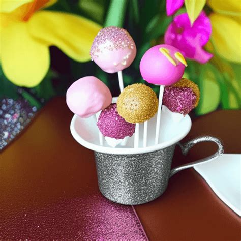 Glitter Cake Pops In A Cafe Setting · Creative Fabrica