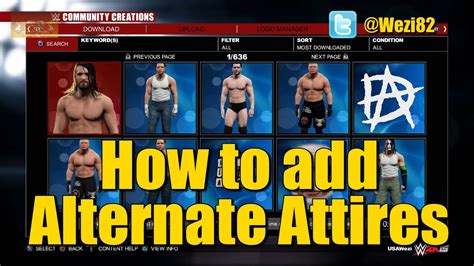 Wwe K How To Add Alternate Attires Tutorial P Fps Youtube