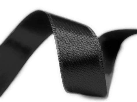 Black Double Sided Satin Ribbon 25mm