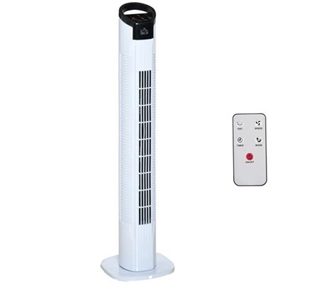 Homcom Ventoinha De Coluna 50w Com Controlo Remoto 3 Velocidades Ecrã