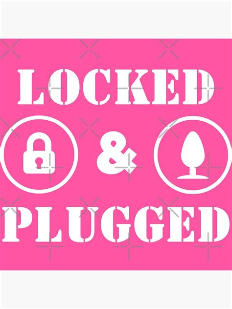 Locked And Plugged Sissy Chastity Locktober Sticker For Sale By Sissy4sissies Redbubble